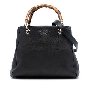 Pre-Loved Gucci Small Calfskin Bamboo Shopper Satchel